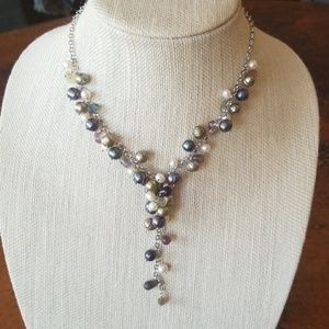 Sterling Silver Freshwater Pearl/Gemstone Necklace